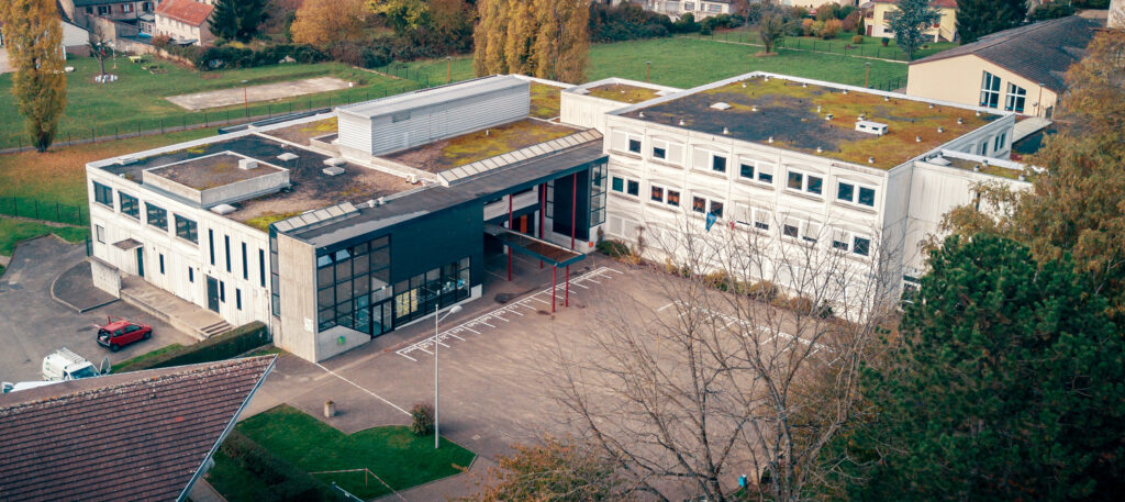 Vue aérienne du collège Pierre Claude de Sarre-Union